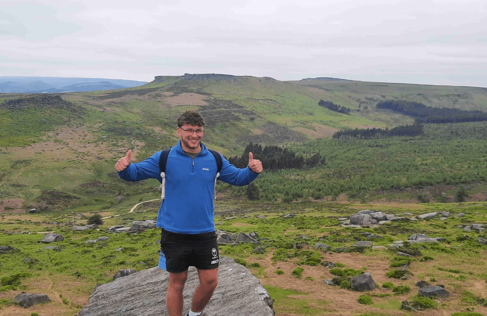 Rail to Trail: A Guide For Peak District Train Hikers. Burbage Edge Peak District Young Person