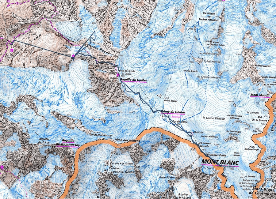 Mont Blanc Map Ewa's Trek Training Success Story
