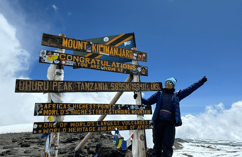 Sam on Kilimanjaro Summit Everest Base Camp Trek - Trek Training Success Story