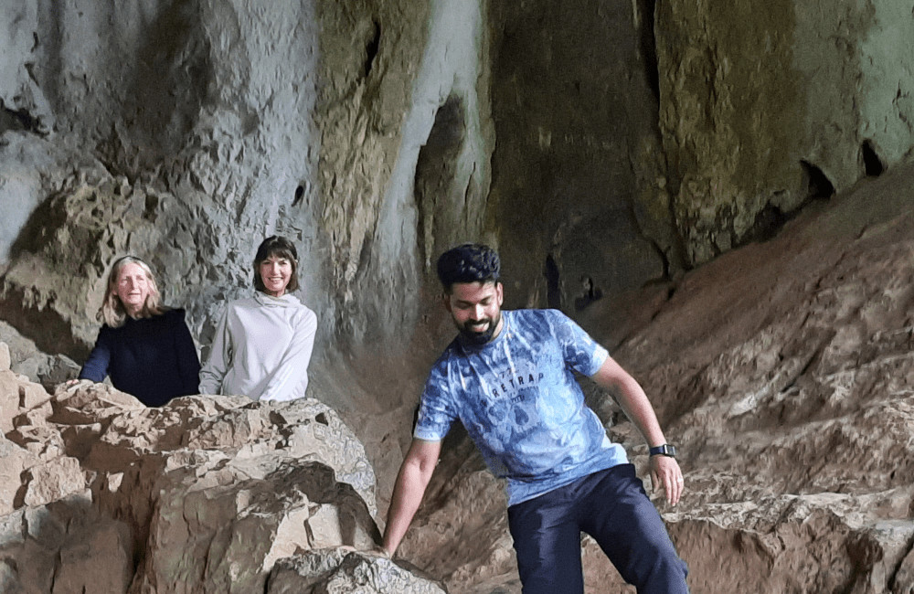 Corporate Group in Thors Cave Peak District Diversity
