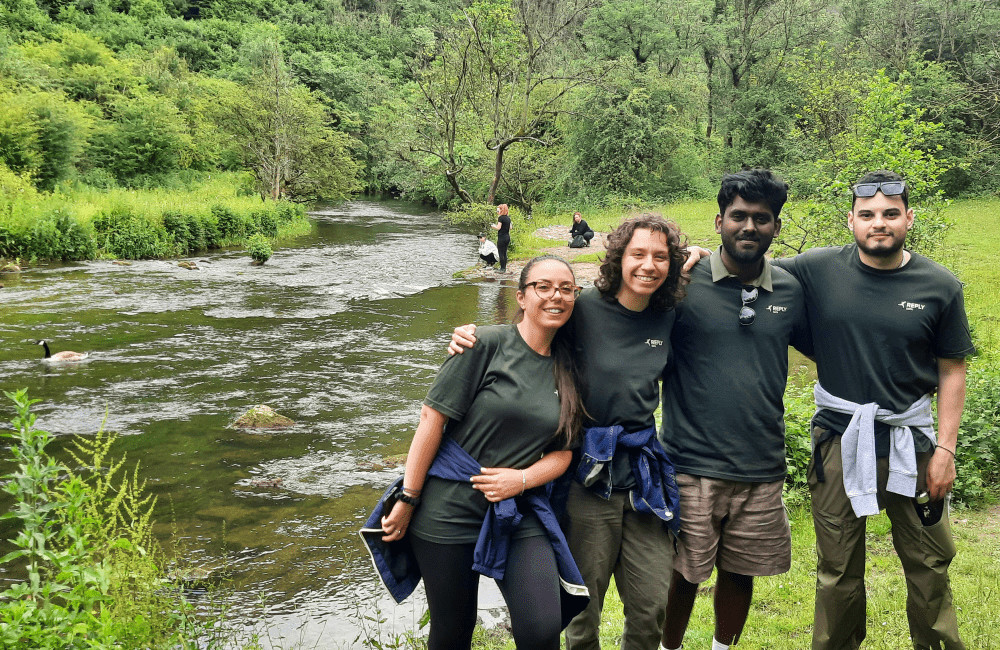Corporate Group in Monsal Dale Peak District Diversity