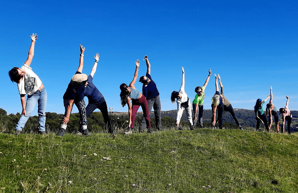 Yoga group Eyam Peak District
