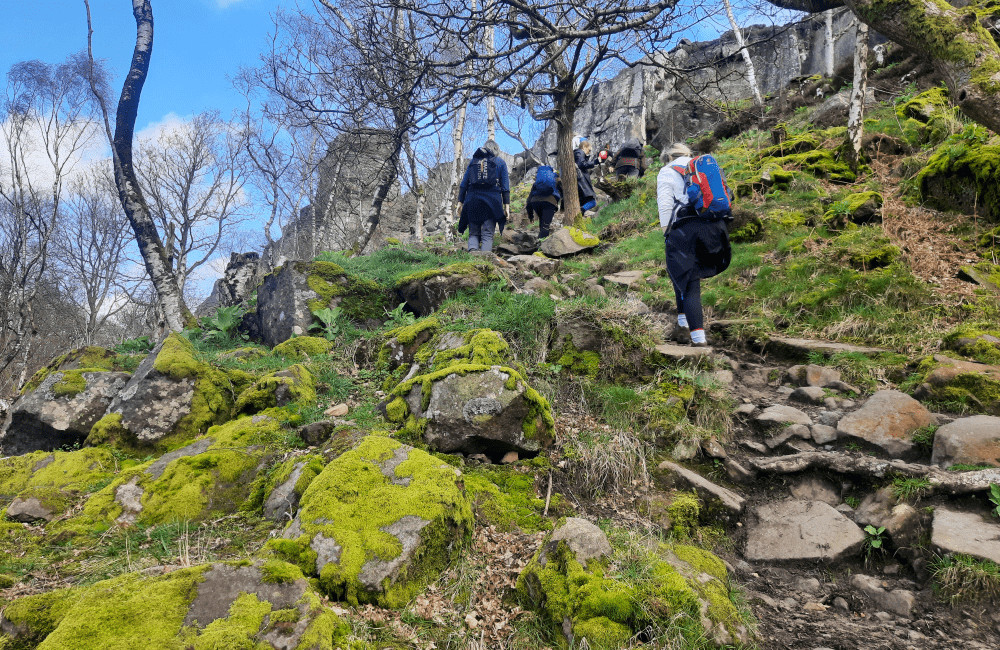 Corporate Group Froggatt Edge Woods Hope Valley Peak District