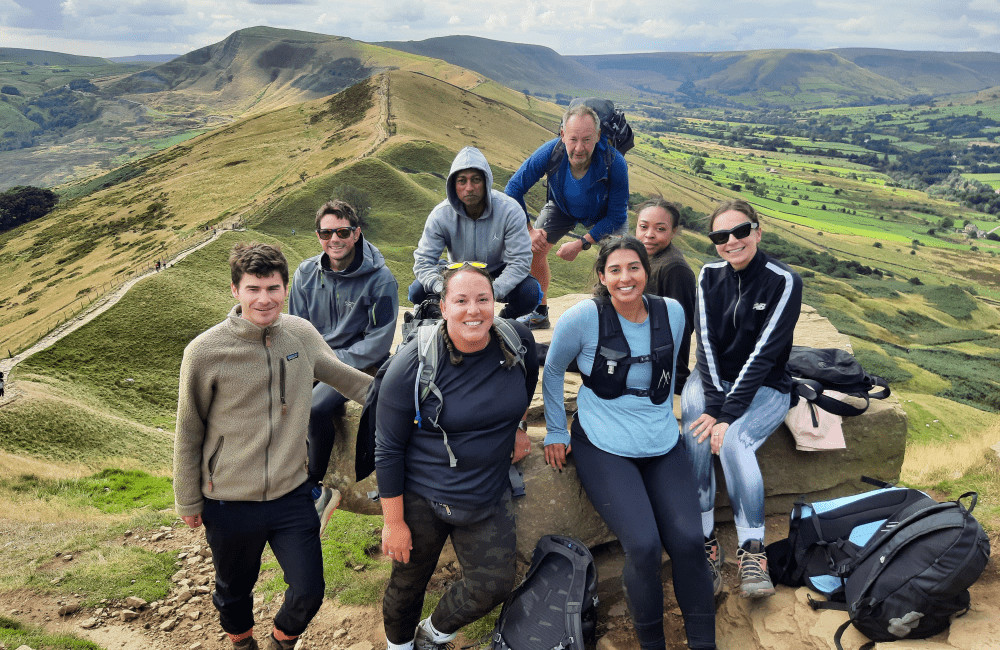 Group on Back Tor Great Ridge Diversity Peak District (4)