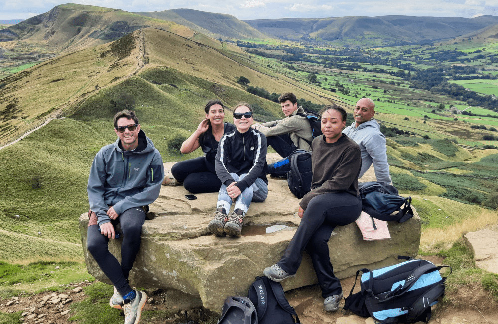 Happy Corporate Group Back Tor Peak District Diversity