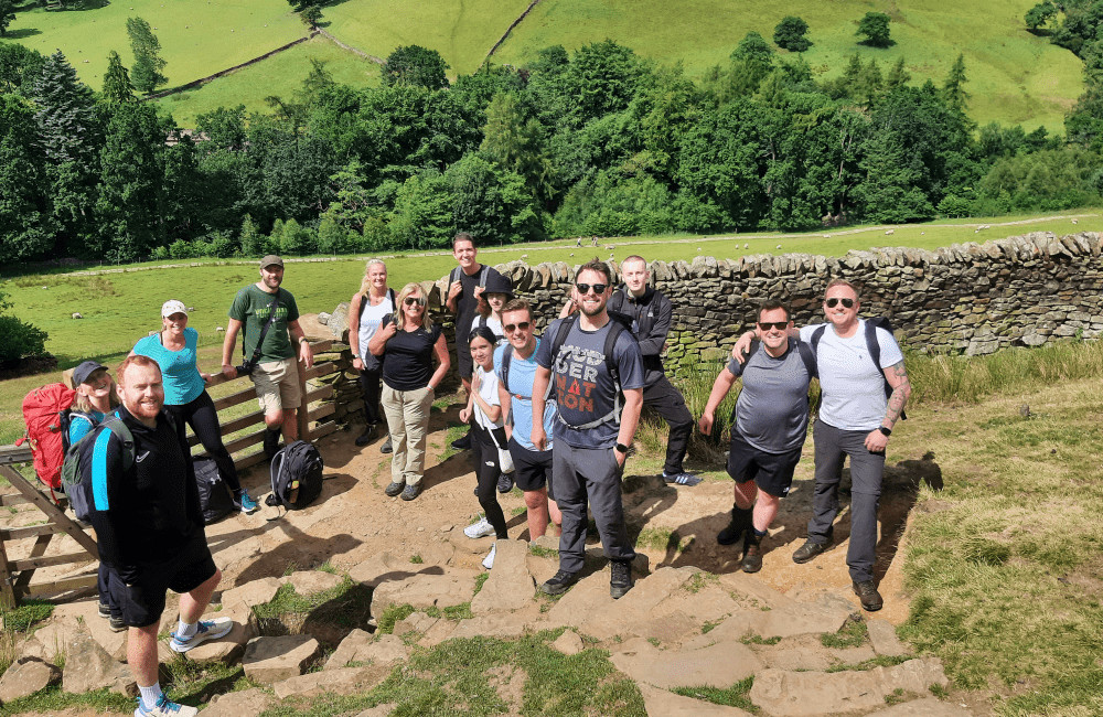 Happy Corporate Group Edale Kinder Scout Peak District