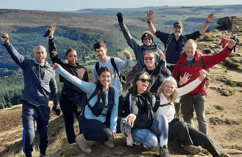 Happy Corporate Win Hill Peak District Diversity