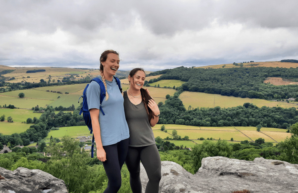 Happy Group Froggat Edge Yoga Peak District