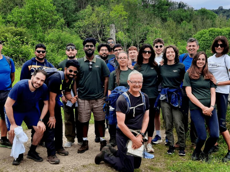 Corporate Group in Monsal Dale Peak District Diversity