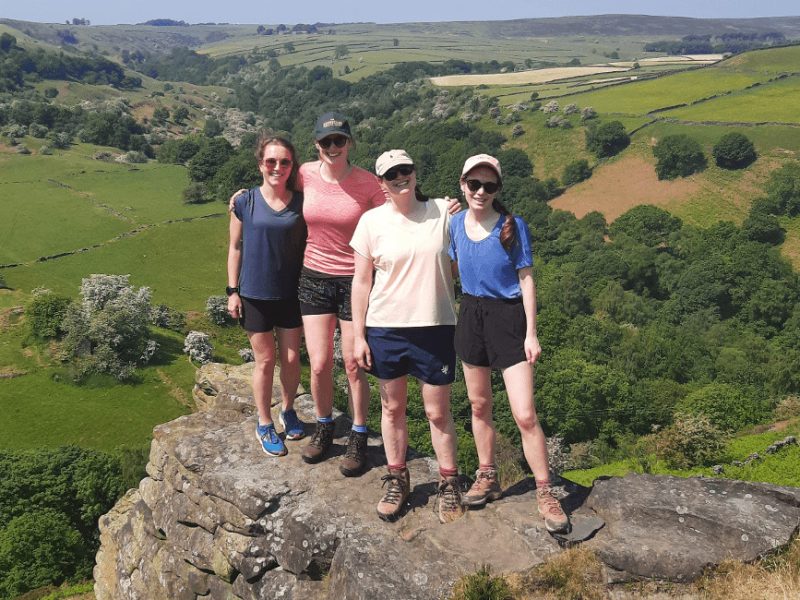 Rock high above Abney Clough, Peak District People