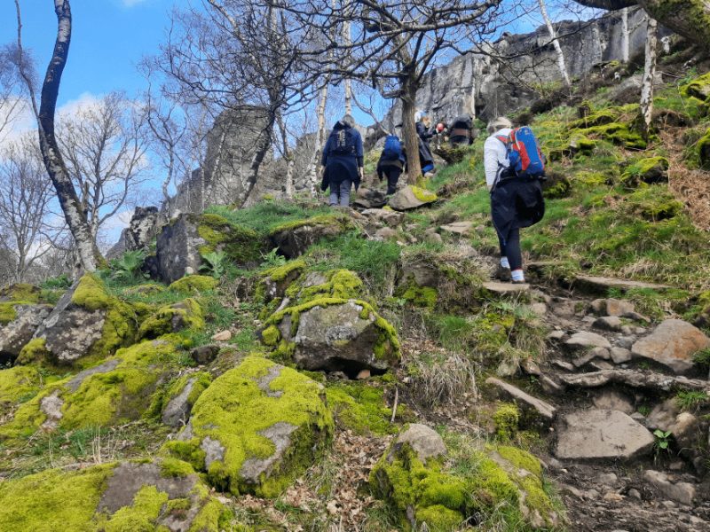 Corporate Group Froggatt Edge Woods Hope Valley Peak District