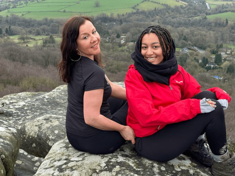 Diversity Happy group Froggatt Edge Peak District